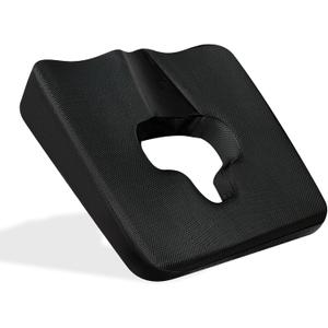 Bed Sore Cushions for Butt, Anti Bedsore Cushion, Breathe Freely Fiber T Shaped Opening Triangular Slope Design for Elderly, Bedridden, Disabled (with Black Cover)