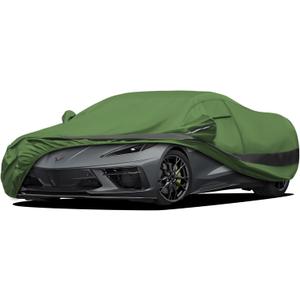 Heavy Duty Outdoor Car Cover Intended for Chevrolet Corvette,Waterproof All Weather for Automobiles, Outdoor Full Cover Rain Sun UV Protection with Zipper Cotton