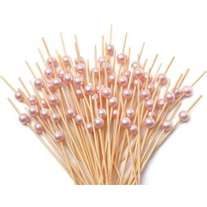 Cocktail Picks for Appetizers, Toothpicks for Appetizers, 200PCS Cocktail Toothpicks for Drinks Fruit, Decorative Bamboo Skewers for Appetizer Charcuterie Food Sticks