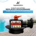 Replacement DEX2420MAR2 Manual Air Relief Valve Assembly with Pressure Gauge and O-Rings - Compatible with Hayward Pro Grid DE Filters, SwimClear Cartridge Filters