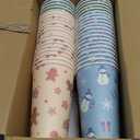 60Pcs Christmas Disposable Coffee Cups with Lids, 16 oz Christmas Hot Cups 4 Various Xmas Designs Holiday To Go Cup for Cocoa Chocolate Xmas Dinner Party