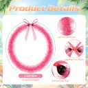 Suncalla 2 Pcs 2026 Graduation Leis Class of 2026 Graduation Ribbon Lei Handmade Eyelash Yarn Hawaiian Garland with Kukui Nuts for Men Women High School College Grad Party Gifts Supplies(Pink)
