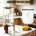 Gravity Water Filter Dispenser, Countertop Drinking Water Filtration System, NSF 42, 53 & 372 Certified Kitchen Water Filter, 2.1 Gallon for Household & Office