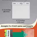 Clear ID Holder for Lanyard - ID Card Holder Waterproof (Inches, 4 x 3 Horizontal 100 Pack)