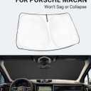 Proadsy Front Windshield Sun Shade Foldable Sunshade Protector for 2014-2025 2026 Porsche Macan SUV Sun Visor Blocks UV Rays Keep Car Cooler Accessories