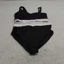 Maternity Two Piece Swimsuit High Waisted Strappy Bikini Set Bathing Suit, XL