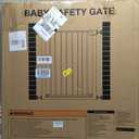 Mumeasy Baby Gate Extra Wide, 29.5"- 51.5" Pressure Mounted Dog Gate with Walk Through Door, Auto Close Pet Gate for Stairs,Doorways,House