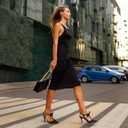 Mofri ShowHow Womens High Heels Closed Splicing Pointed Toe Stiletto Bow Tie Slingback Heeled Shoes Ankle Strap Wedding Pumps Bridal Party Work Dress Shoes (10, Black)