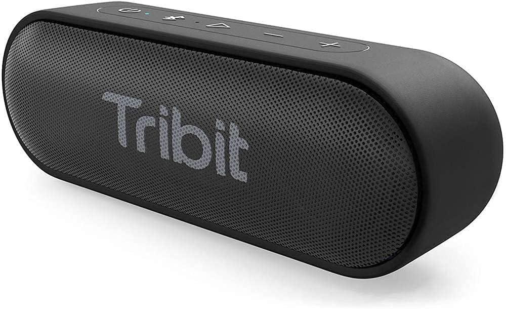 Tribit XSound Go Bluetooth Speaker with 16W Loud Sound & Deeper Bass, 24H Playtime, IPX7 Waterproof, Bluetooth 5.3 TWS Pairing Portable Wireless Speaker for Home, Outdoor (2024 Upgraded) (Black)