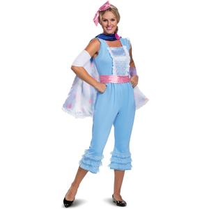 Disguise Women's Bo Peep New Look Deluxe Adult Costume (S (4-6), Blue)