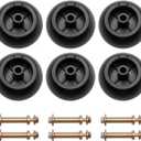 Mower Anti Scalp Deck Wheel Kit Set of 6 Compatible with Bad Boy 022-5234-98 Exmark 103-4051 103-7263 & Many Bore 5/8" Wheel Size (6 PCS)