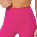 Buttery Soft Tummy Control Workout Leggings with Pockets for Women High Waisted Athletic Yoga Pants (Pink)