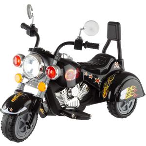 Kids Motorcycle Ride On Toy  3-Wheel Chopper with Reverse and Headlights - Battery Powered Motorbike for Kids 3-5 years by Lil Rider (Black) (Black (Old Model))