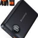 7.4V 5V 20000mAh Heated Vest Battery Pack Compatible with ORORO, for 7.4V Venustas, Battery Pack for Heated Vest with 7.4V DC Port, Rechargeable Power Bank for OCQOCQ, for TODWARM, for Weamest(No 12V) (Black)