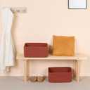 MiniArk Large Storage Baskets for Organizing, Closet Shelf Baskets for Clothes Blanket Towels, Baby Nursery, Toy Bins Box, Woven Rope Baskets, 17 x 13 x 7.5”, 4 Packs Oxide Red