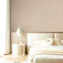 4 x Guvana Grasscloth Peel and Stick Wallpaper Beige Textured Contact Paper Modern Removable Self Adhesive Wall Paper Thicken Fabric Faux Linen Wallpaper for Bathroom Living Room Cabinets 78.7inx15.7in