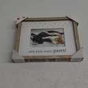 Malden International Designs 4x6 Our Kids Have Paws! Rustic Borders Picture Frame Our Kids Have Paws! Sentiment White MDF Wood Mat With Screenprinted Paw Prints Raised Rustic Brown Outer Wood Moulding