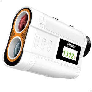 Golf Rangefinder with Slope, CIGMAN 1312 Yards Range Finder Golf, External Color Display, Flag Lock Vibration, 6X Magnification, Rechargeable Laser Range Finder with Magnetic, Ideal Golf Accessories