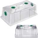 20 Packs 7'' Tall Humidity Vented Domes 1020 Flat Trays Cover Clear Plastic Greenhouse Grow Tray Covers Propagation Seed Cloning Kit for Plants Seed Starting Germination