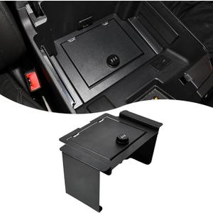 Center Console Gun Safe Lock Box Compatible with 2023-2025 Chevy Silverado GMC Sierra 1500 Accessories, Console Vault Organizer Security Locking Storage, 3-Digit Combination Lock