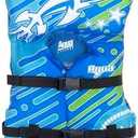 Oceans7 US Coast Guard Approved Infant Life Jacket 8-30 lbs – Type II PFD Flex-Form Chest Personal Flotation Device, Blue/White
