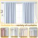 1 Inch Modern Silver Double Curtain Rod Set - Tension rods for windows 28 to 48 inchs with Holdbacks and Crystal Finials -BHSRODS Home Double Window Rods for Living Room & Bedroom