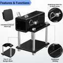 Ohuhu Bolt-on RV Bumper Hitch Receiver Adapter Fits 4-4.5" Beam, 2" Receiver 200Lbs Tongue Weight Capacity, Travel Trailer Rear Bumper with Hitch Pin & Hitch Cover, Fit for Camper Bike Racks Cargo Car