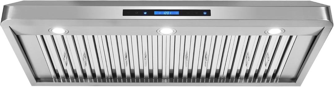 COSMO COS-QS48 48 in. Haven Collection 500 CFM Ducted Under Cabinet Range Hood, Touch Controls, LED Lights, Stainless Steel
