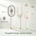 Electric Spray Air Cushion Massage Comb,Electric Steam Brush For Hair, Rechargeable Detangling Electric Steam Brushs for Reduce Frizz, Helps Smooth Hair, Anti-Static (beige)