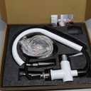 LIWEIKE Utility Sink Faucet, Laundry Sink Faucet with Pull Down Sprayer for 1 or 3 Holes White Sink Faucet Suits for Garage, RV, Outdoor, Lanundry & Ulitity