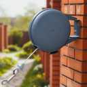 39ft Wall Mounted Retractable Dog Leash with Length Lock, Anti Tangle Pet Leash for Medium Large Dogs up to 50lbs, Multi Purpose Outdoor Indoor Retractable Dog Tie