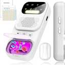 Wireless Bedwetting Alarm for Boys and Girls  USB-C Rechargeable, Loud Alarm & Strong Vibration, High Sensitivity Sensor for Nighttime Potty Training, Kids Pee for Bedwetting Solutions (White)