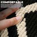 GIB Kitchen Mats for Floor Set of 2, 17.7"x28"+17.7"x59" Kitchen Rugs Non Slip/Skid Washable Runner Rugs, Stain Resistant Comfort Standing Mats for Kitchen Laundry Sink Decor, Black and Cream
