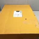 Amazon Basics Portable TV Dinner 4-Pack Rectangular Folding Tray Table with Storage Rack, Black, 15" x 19" x 26"