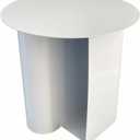 Benjara Rati 19 Inch Side End Table with Magazine Rack, Round Top, White Finish