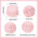 WARMALL 6 Inch Pink Bow Fake Cake - Realistic ArtificialCake for Wedding, Coquette Dessert Table Decor, Reusable Fake Cake for Photography, Anniversary, Birthday Party DecorationPink & Round