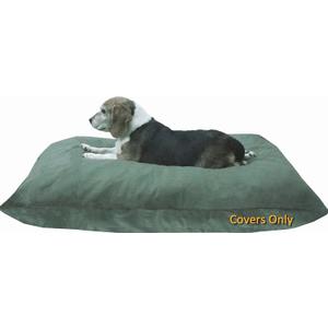 Dogbed4less DIY Pet Bed Pillow Denim Cover + Waterproof Internal case for Dog/Cat at Medium 36"X29" Olive Green Color - Covers only