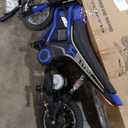 ELEMARA Electric Dirt Bike, 24V Ride on Toys for Big Kids, 350W Kids Motorcycle with Music & Bluetooth, 15.5 mph & 150lb Max, Twist-Grip Throttle & Hand-Operated Rear Brake, 12" Air-Filled Tires-Blue