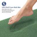 OLANLY Thick Memory Foam Bathroom Runner Rugs 59x24, Extra Soft Absorbent Long Bath Mats, Quick Dry, Non-Slip, Machine Washable Mats for Bathroom, Tub and Shower, Home Decor Accessories, Olive Green