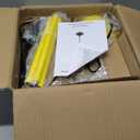 COSYLUX Modern Floor Lamp for Living Room, Industrial Tall Standing Lamp for Bedroom, Metal Shade Reflecting Light Reading Floor Lamp for Office, Nursery Room, Corner(Yellow)