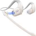 BANIGIPA Bluetooth Headset with Removable Microphone, Wireless Headset w/DSP Noise Cancelling for Phones Laptop Computer PC, Open Ear Headphones for Working Driving Running Cycling Driving -12 Hrs