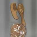 Yoofoss 4 Piece Baby Brush and Comb Set, Wooden Baby Brush with Natural Ultra Soft Goat Hair, Baby Hair Brush for Newborn, Baby Brush Set for Boy Girl