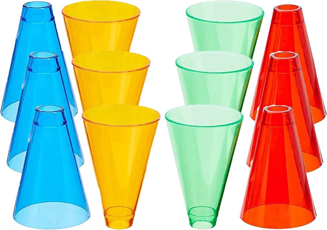 Rehabilitation Advantage Stacking Hand Replacement Cones, Set of 12, Multicolor