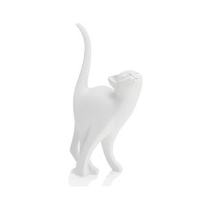 AMOIENSIS White Cat Statue Modern Abstract, Home Office Shelf Decor, 7-Inch Vibrant Assorted Colors, Easy to Match Any Decor Style