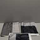 Black Grey Kitchen Window Curtains Valance and Tier Set, Dark Grey White Modern Rod Pocket Short Tier Curtain, Abstract Small Cafe Drapes for Kitchen Decor 52" x 24"