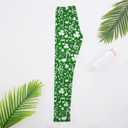 SCVBH Women's St Patrick's Day Leggings Irish Green Shamrock Printed High Waisted Tights Trendy Workout Yoga Pants(S, Green)