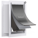 Baboni Pet Door for Wall,3-Flap,Steel Frame and Telescoping Tunnel, Aluminum Lock, Double Flap Dog Door and Cat Door, Strong and Durable (Pets Up to 100 Lb) -Large, 14 1/4"W x 21 1/16"H