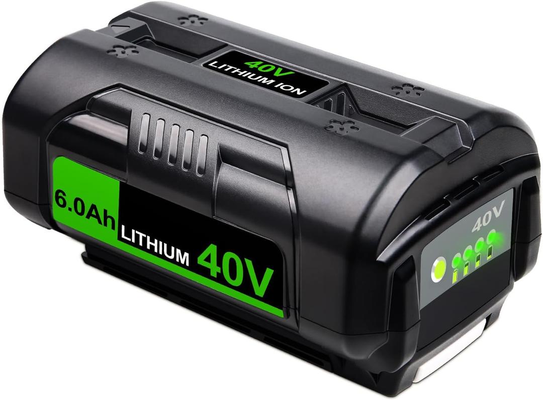 6.0Ah Replacement for Ryobi 40V Battery Compatible with Ryobi 40 Volt Lithium Battery OP4050 OP4060 OP4040 OP4020