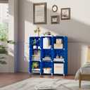 UNKU 16 Cube Storage Organizer, Closet Organizer Storage Shelves,Blue