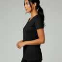 Real Essentials 5 Pack: Women's Dry-Fit Short Sleeve V Neck T Shirt Workout Fitness Yoga Top Tee (Available in Plus Size) (XXXL)